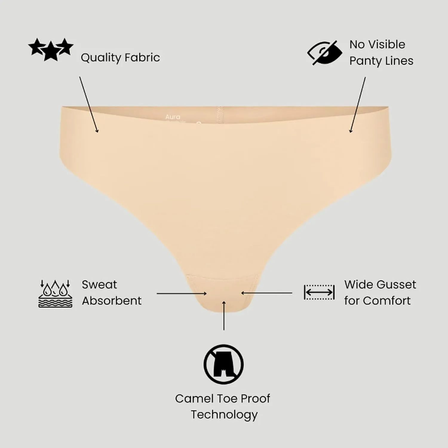 Aura Invisible Thong, Aura Invisible Camel Toe Thong, Aura Panties Workout, Aura Activewear Underwear, Aura Panties