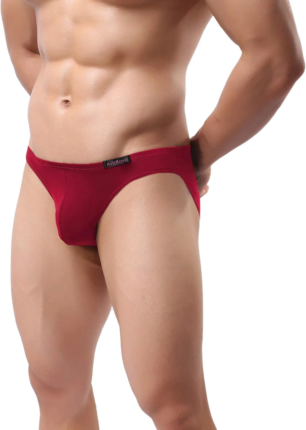 Avidlove Mens Bikini Underwear Low Rise Briefs Microfiber Underpants 4 Pack