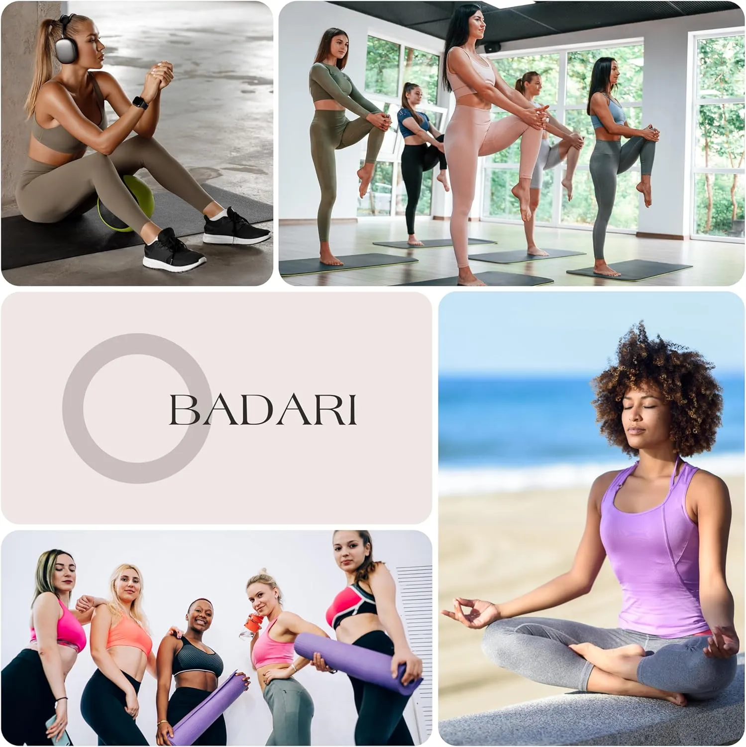 BADARI 5-Pack Seamless Athletic Thongs for Women - Quick Dry No Show Workout Thongs - Seamless Underwear Thong