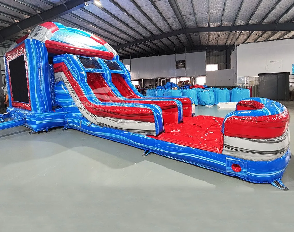 Baja Mega Dome Dual Lane Combo with Inflated Splash Pad
