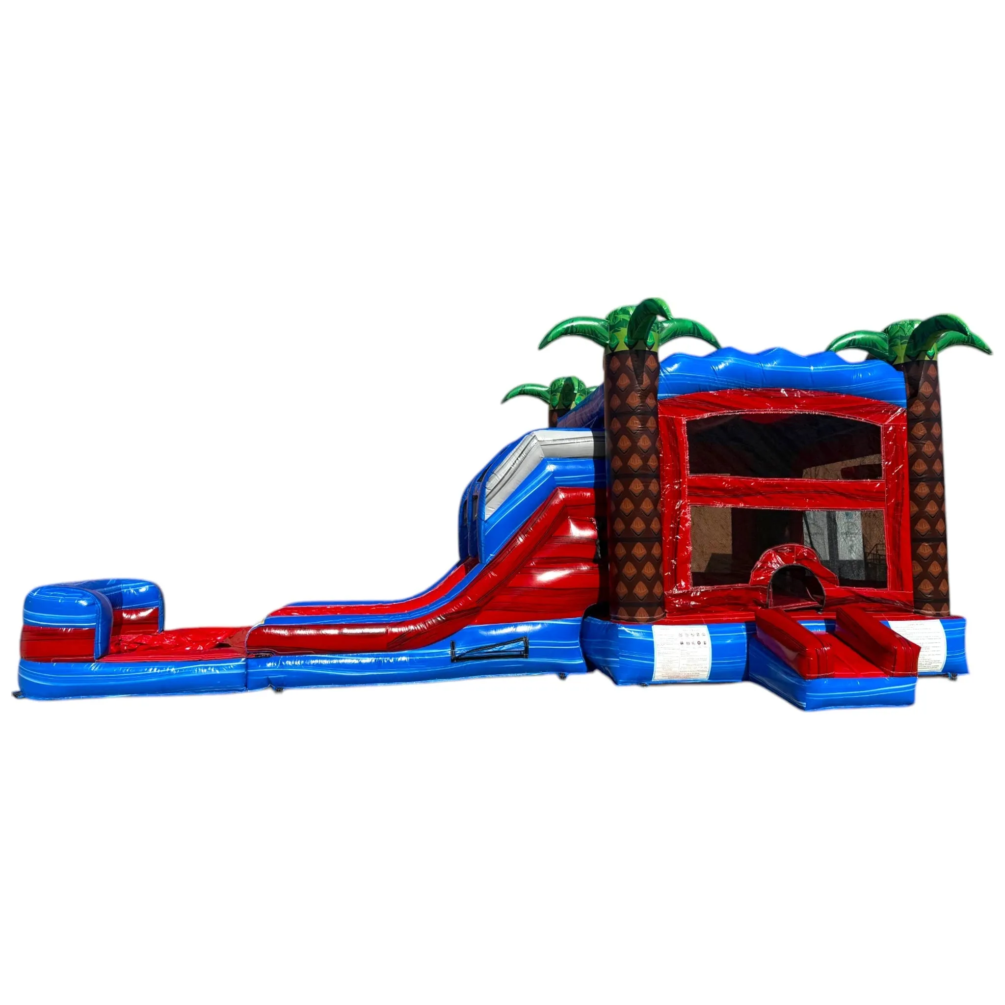Baja Palms Dual Lane Bounce House with Slide (Wet/Dry)