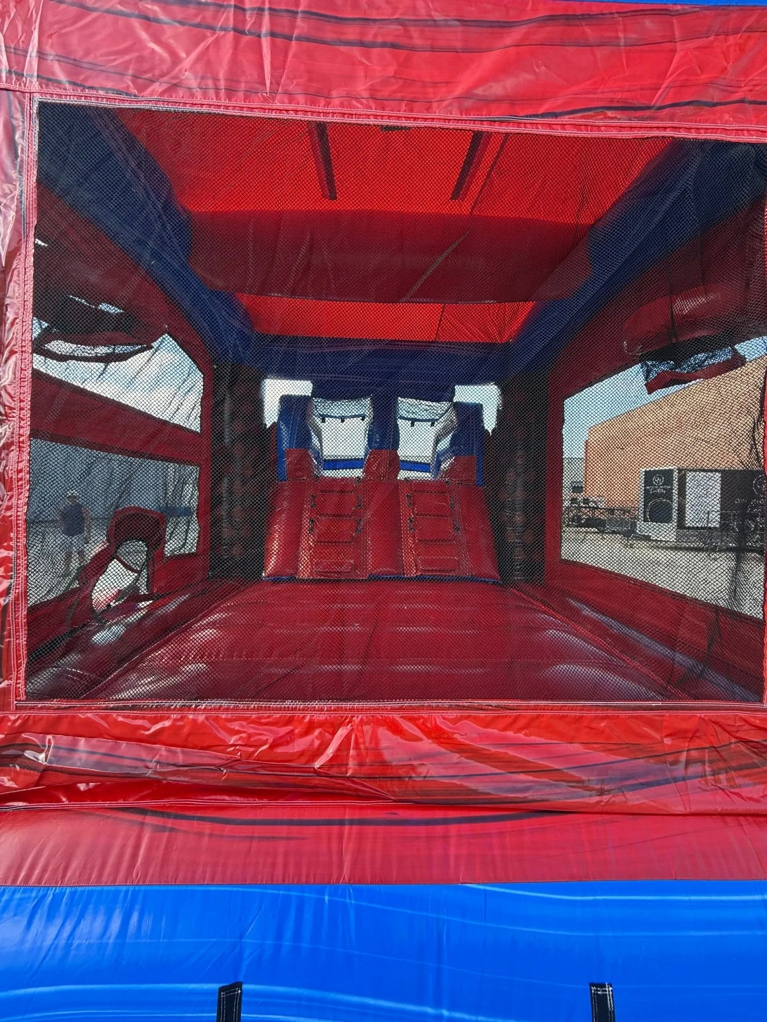 Baja Palms Dual Lane Bounce House with Slide (Wet/Dry)