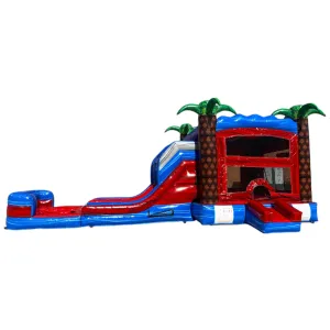 Baja Palms Dual Lane Bounce House with Slide (Wet/Dry)
