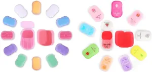 Bamsod Mini Hand Soap Sheets Antibacterial Soap Paper Sheets Portable Disposable Travel Scented Bath Slice Sheet Foaming Paper Soap Confetti Slide Flakes for Travel and Outdoor