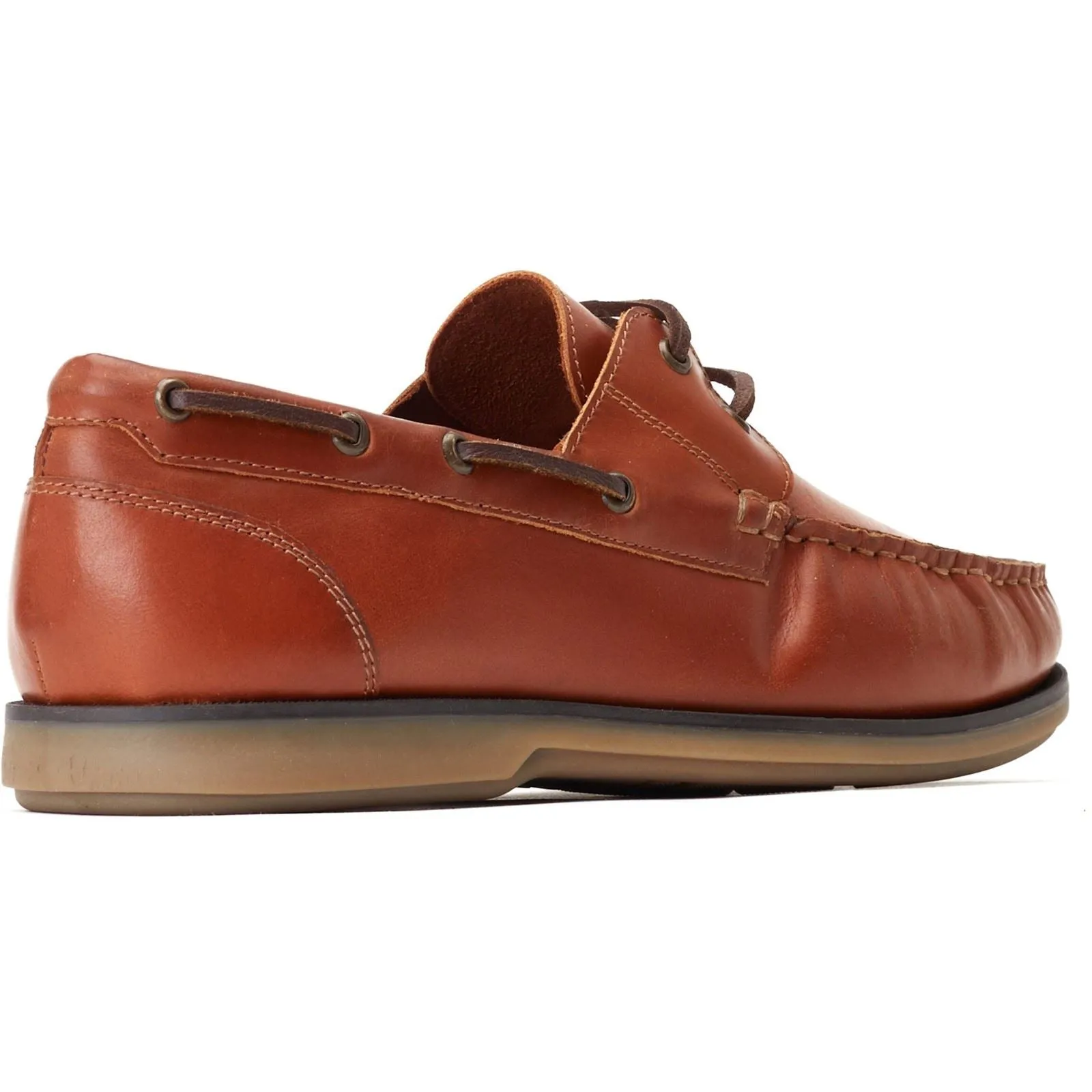 Base London Men's Stern Boat Shoe in Burnt Tan