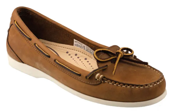 BAY - Ladies Sand Nubuck Sailing Shoe with Rubber Sole