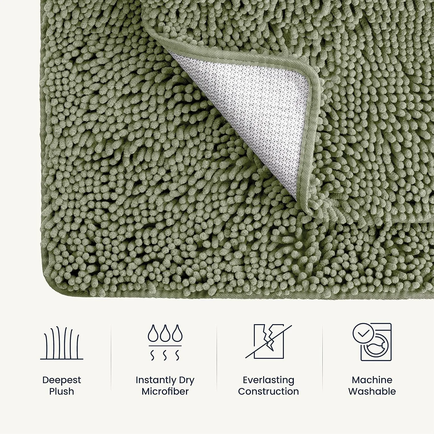 BELADOR Bathroom Rugs Sets 2 Piece- Plush Bath Mat Set Quick-Dry Soft Chenille Bathroom Mat with Rubber Backing, Absorbent Bathroom Rug Set, Washable Bath Rugs for - Bath Mats 24x17   30x20