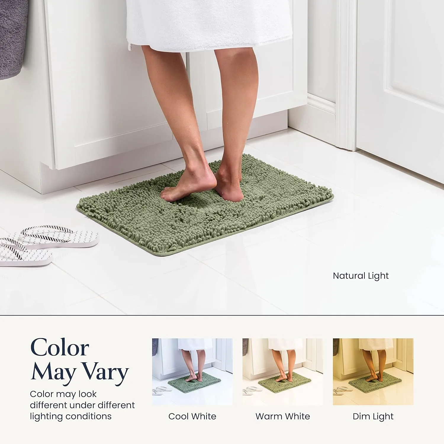 BELADOR Bathroom Rugs Sets 2 Piece- Plush Bath Mat Set Quick-Dry Soft Chenille Bathroom Mat with Rubber Backing, Absorbent Bathroom Rug Set, Washable Bath Rugs for - Bath Mats 24x17   30x20