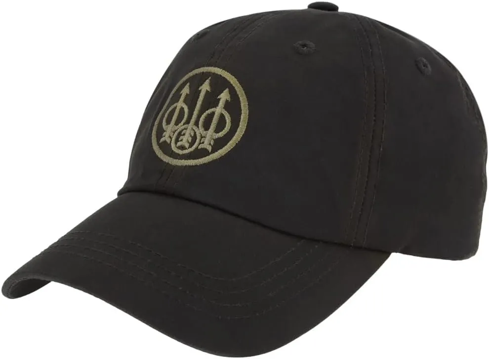 Beretta Men's Waxed Cotton Hunting Outdoor Casual Hat with Beretta Trident logo