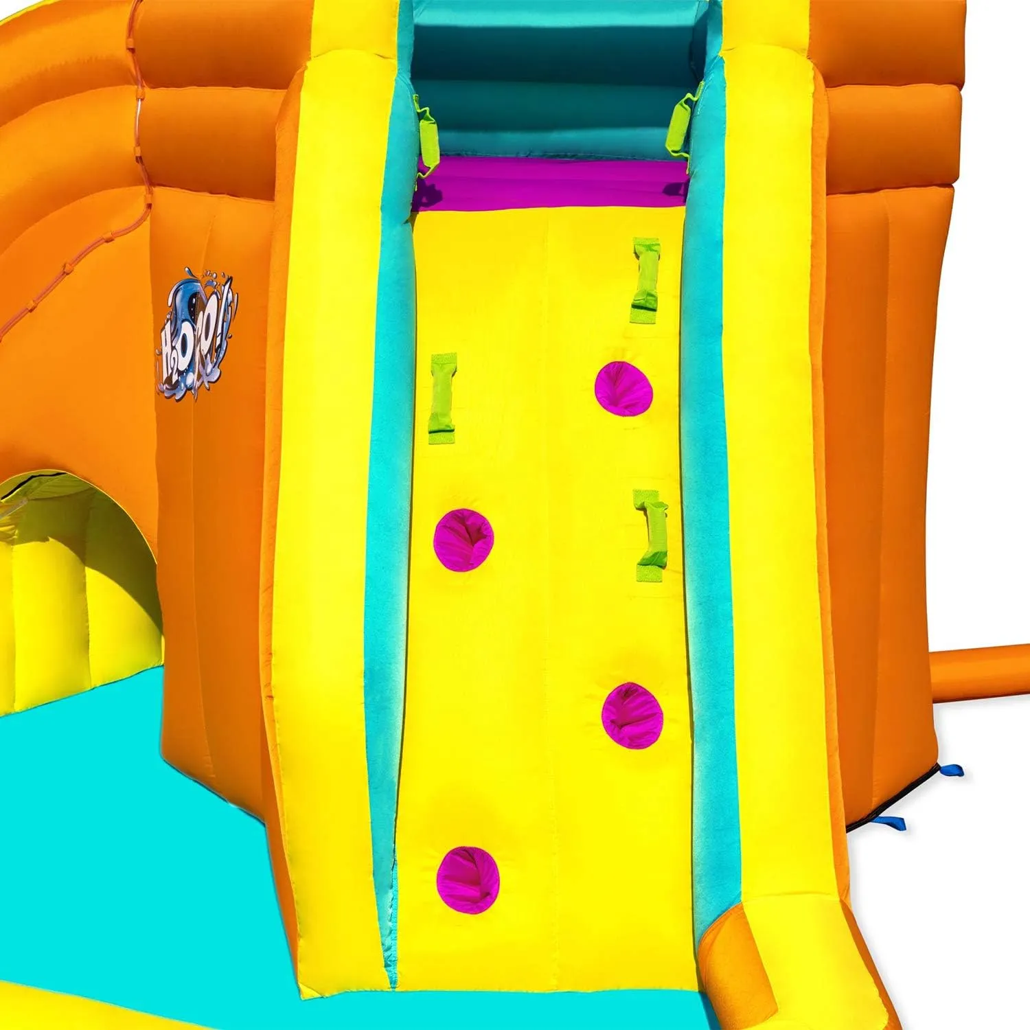 Bestway H2OGO Tidal Tower Kids Backyard Inflatable Giant Water Slide Sprinkler Wall Yard Inflatable Mega Water Park with Air Blower and Storage Bag