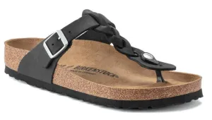Birkenstock Black Gizeh Oiled Leathers Womens Sandals 1021349
