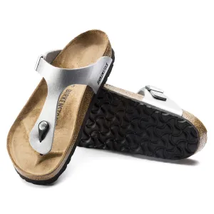 Birkenstock Silver Gizeh Birko-Flor Womens Sandals R43851