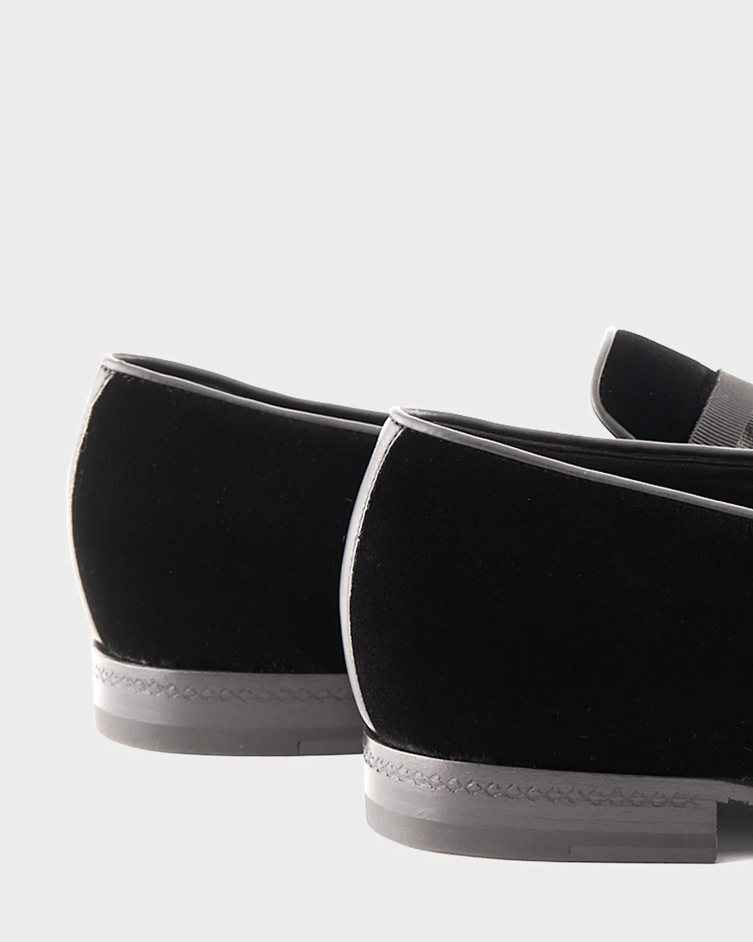Black Velvet Lido Slip on Loafers