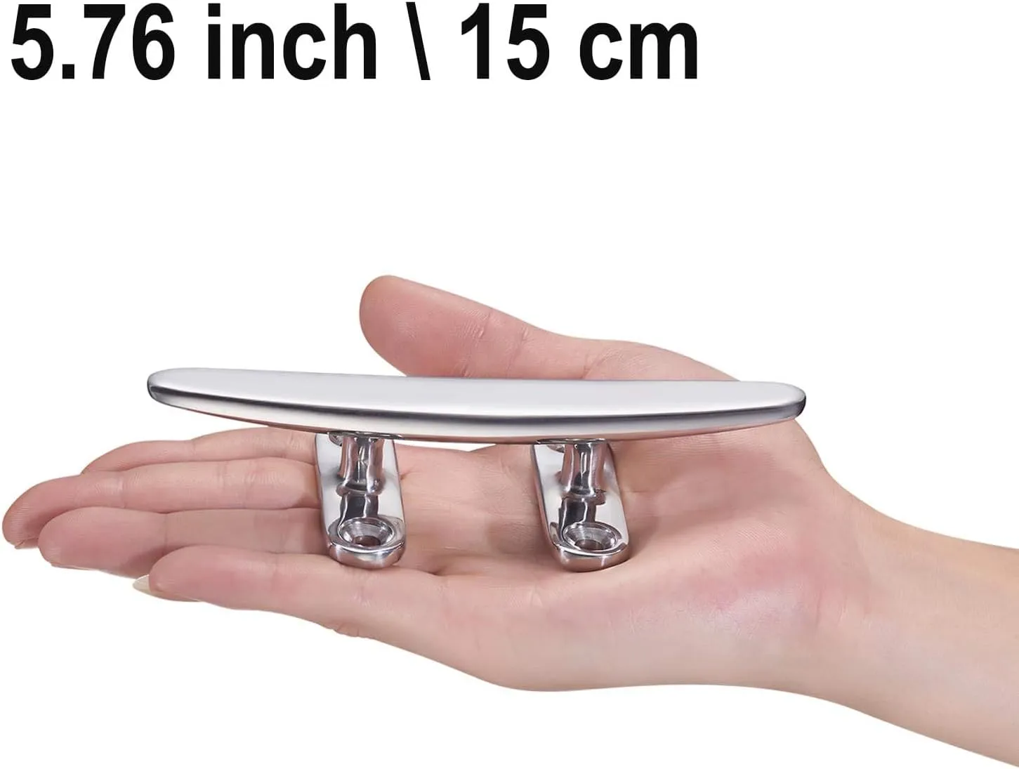 Boat Cleat Open Base Boat Cleat, Dock Cleat All 316 Stainless Steel Boat Mooring Accessories, Free Installation Accessories Screws(4/5 /6/8 inch)