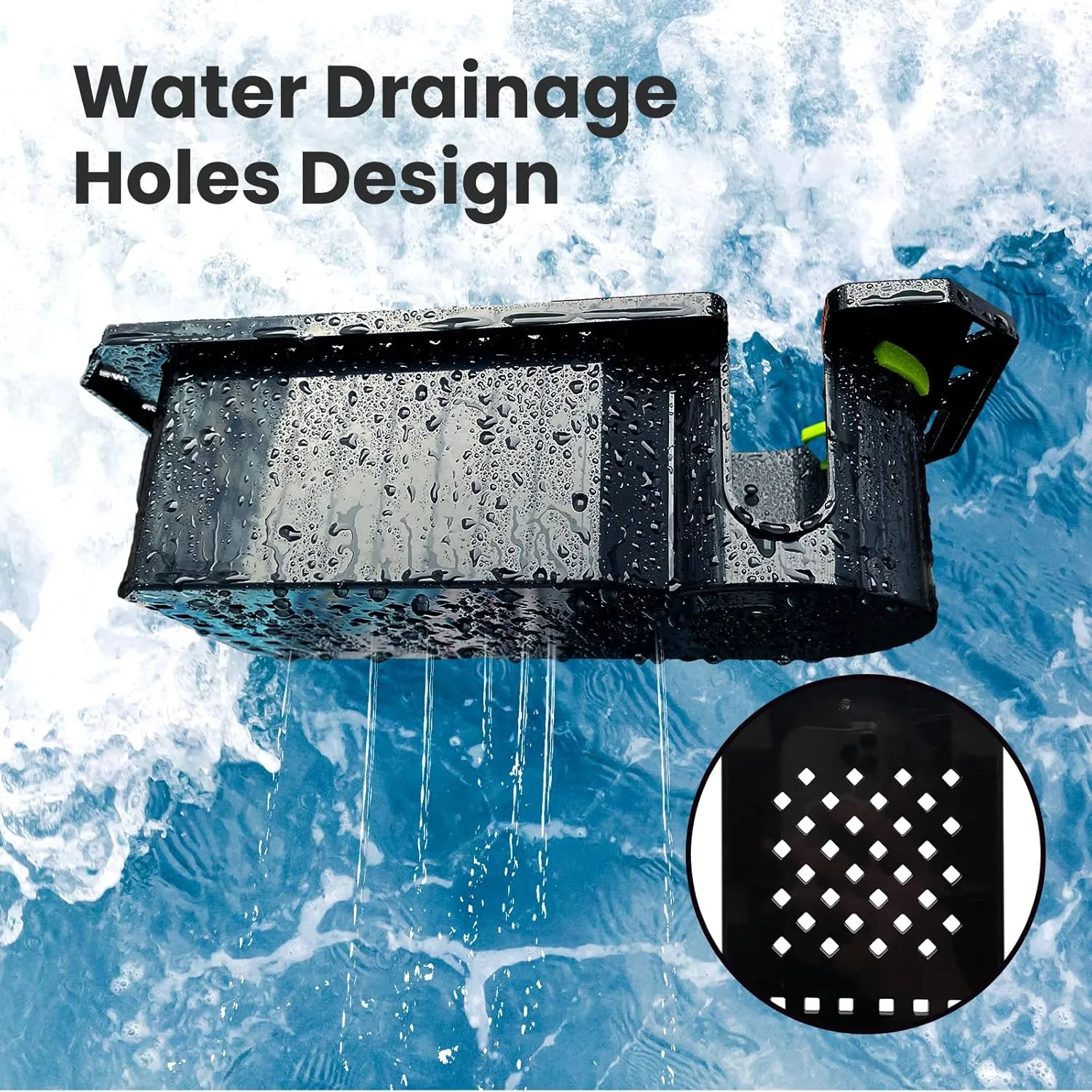 Boat Cup Holder with Rubber Tab, Universal Boat Storage Organizer - 2 Ways Installation: Drill or Adhesive