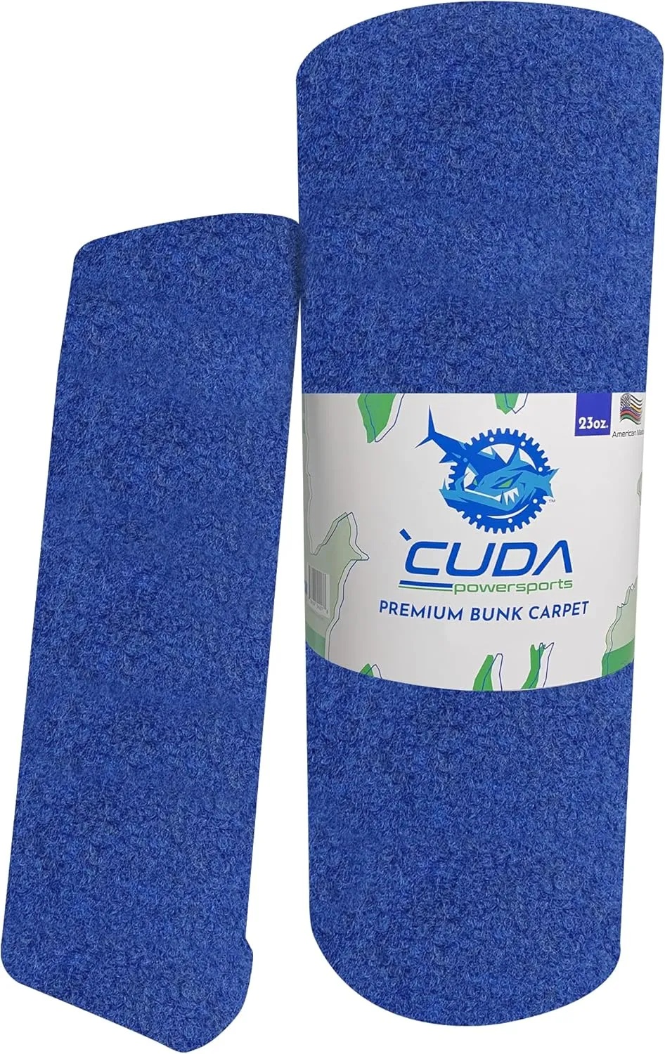Boat Trailer Bunk Carpet - 12in Wide x 20Ft Blue Marine Carpeting for Boats, Boat Trailer Bunks, Boat Bunk Carpet Bunk (Blue (NO Staples), 12in x 20Ft)