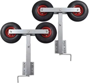 Boat Trailer Double Wheel Bow Support Set of 2 2-3