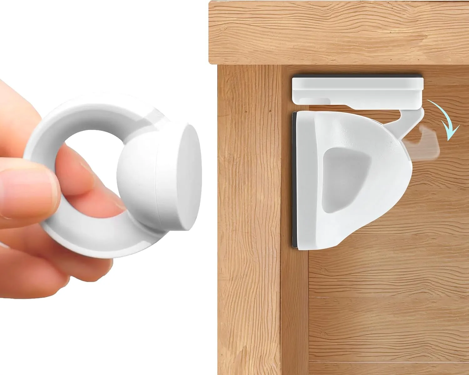 Booboo® Magnetic Child Safety Cupboard Locks for Children x10 Locks   x1 Key, Baby Proofing for Kitchen, Cabinets and Drawers, 30 Second Install No Drilling 3M Adhesive (10 Pack)