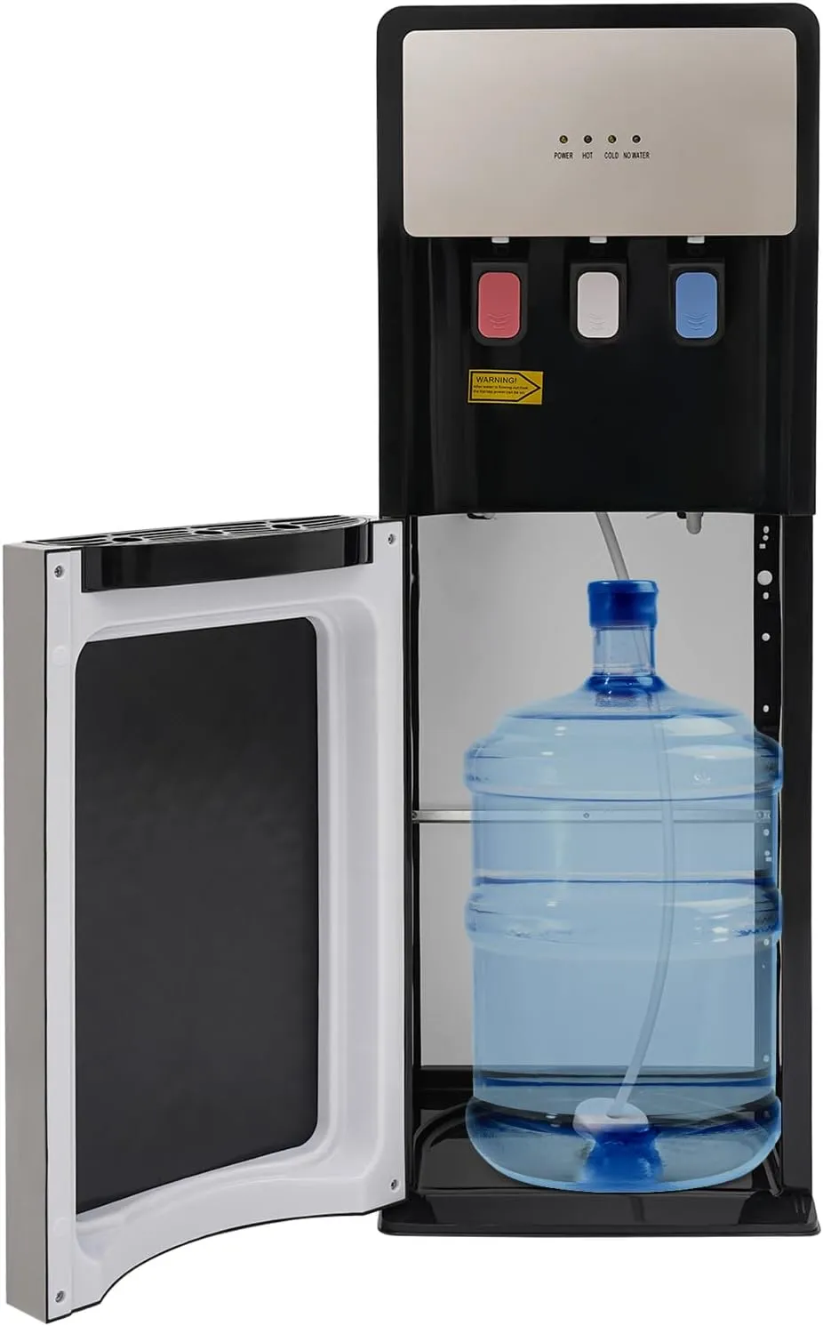 Bottom Loading Water Cooler Dispenser,5 Gallon Water Dispenser,3 Temperatures with Hot, Room & Cold Spouts,for Apartments, Schools, Companies, Silver Grey