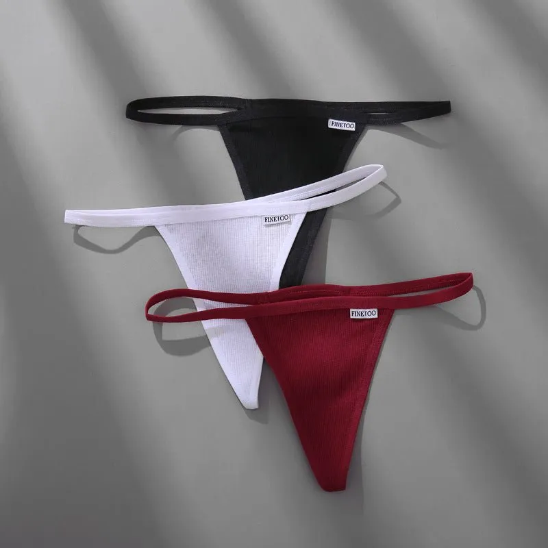 Breathable Thong Underwear with Elastic Waist