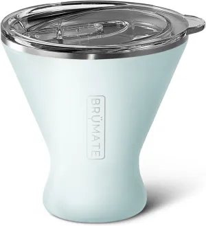 BrüMate MargTini 10oz Martini Margarita Tumbler - Made With Vacuum-Insulated Stainless Steel (Blue Agave)