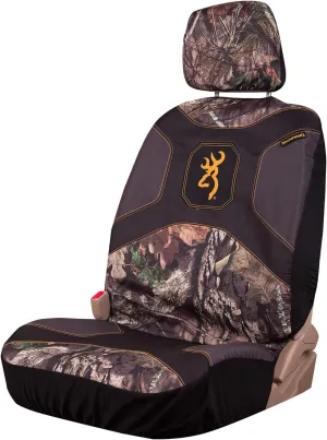 Browning Universal Front and Bench Seat Covers, Water Resistant for Car, Truck, and SUV, Buckmark (Mossy Oak Break-Up Country)