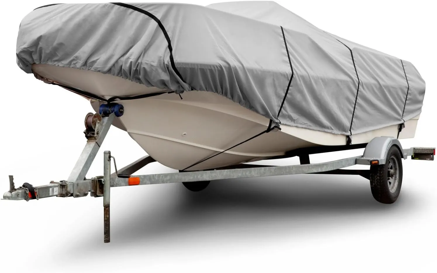 Budge B-300-X8 300 Denier V-Hull Runabout Boat Cover Gray 22'-25' Long (Beam Width Up to 106") Lightweight, Waterproof, UV Resistant