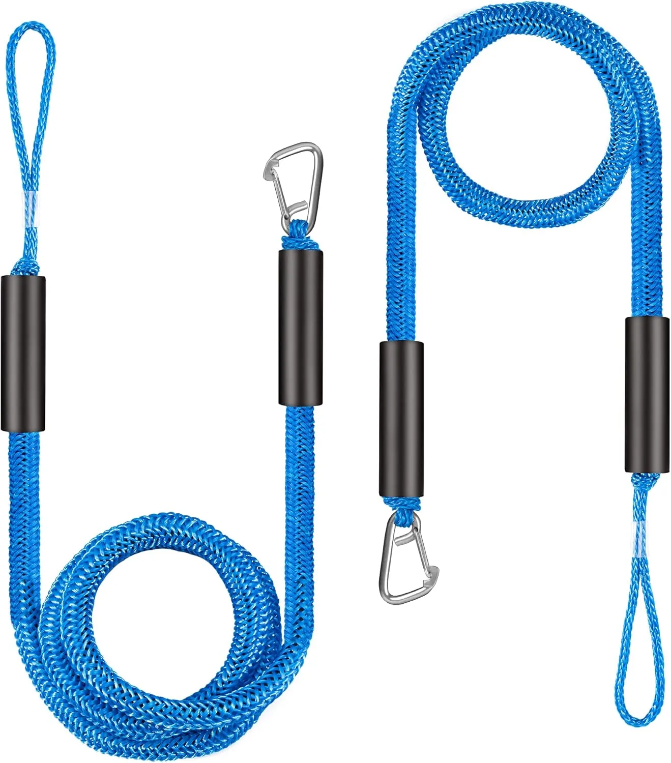 Bungee Dock Line Boat Accessories - Pontoon, Jet Ski, Kayak Accessories with 316 Stainless Steel Clip