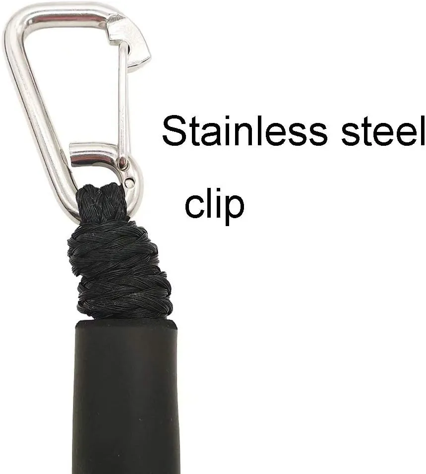 Bungee Dock Lines, Boat Ropes for Docking,Mooring Rope with Stainless Steel Clip - Accessories for Boats, PWC, Kayak, Watercraft,Jet Ski, Pontoon, Canoe, Power Boat Black 4-Pack