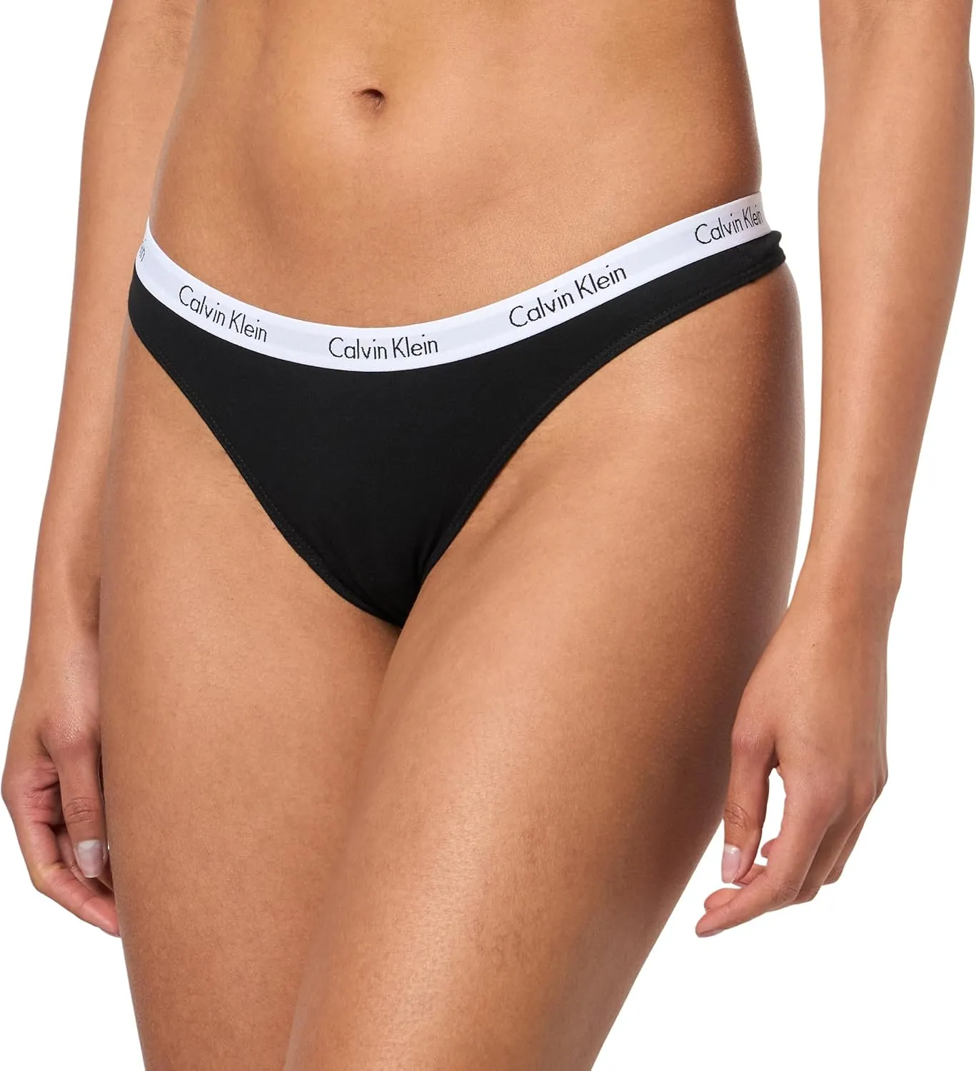Calvin Klein Women's Carousel Logo Cotton Stretch Thong Panties, Multipack