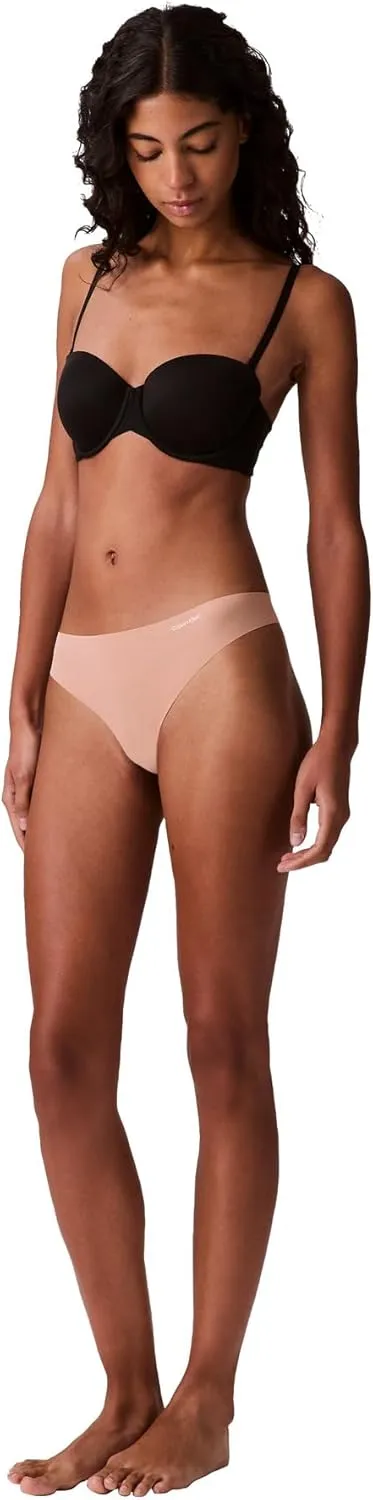 Calvin Klein Women's Invisibles Seamless Thong Panties, 3 Pack