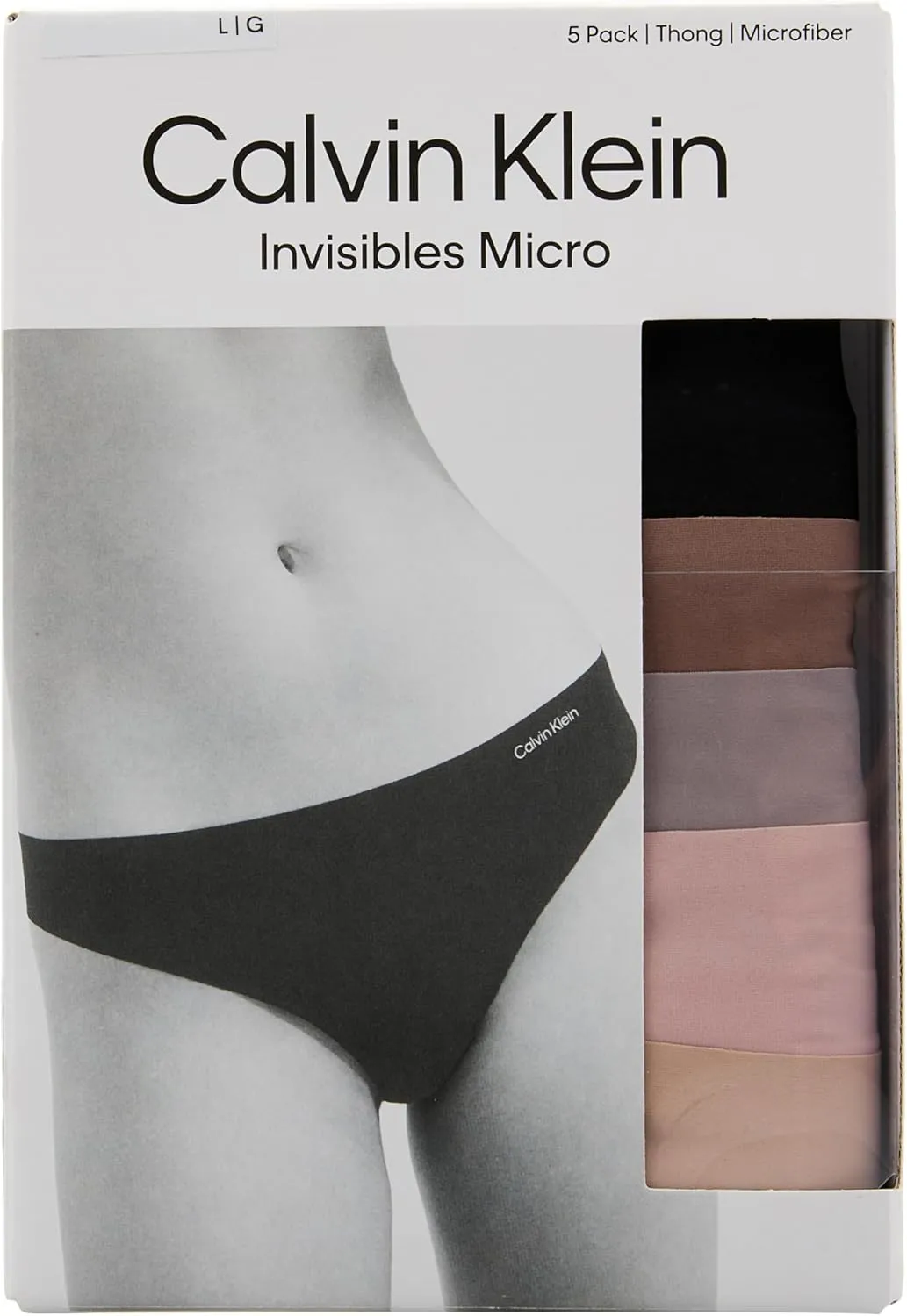 Calvin Klein Women's Invisibles Seamless Thong Panties, 5 Pack