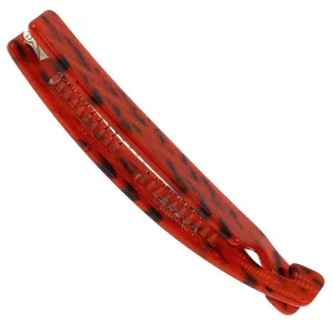 Camila Paris CP2510 4 inch French Banana Clip Hair Comb, Handmade, Victory Red, Girls Ponytail Holder Interlocking Banana Combs, Fashion Durable Styling Hair Accessories for Women, Made in France