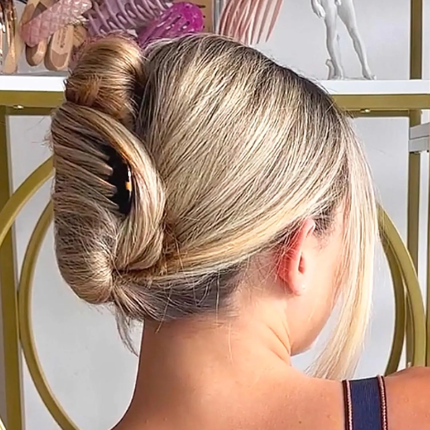 Camila Paris CP3394 French Hair Side Comb Small Rounded, Tokyo, Handmade French Twist Hair Combs, Strong Hold Hair Clips for Women Bun Chignon, No Slip Styling Girls Hair Accessories Made in France