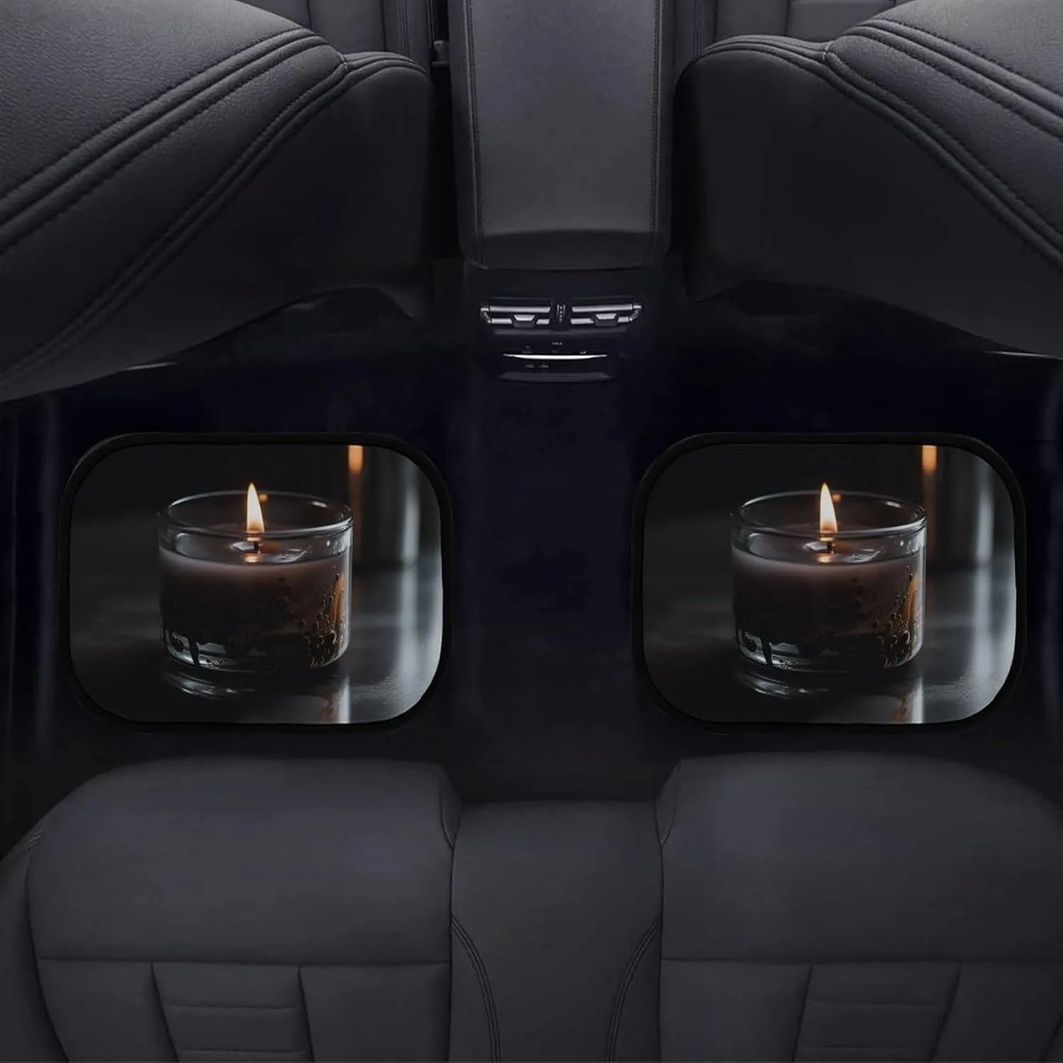 Car Floor Mats 4 Piece Universal Car Floor Mats A Lit Candle Car Mat Set Rubber Floor Mats for Cars Non-Slip Car Foot Pad Car Carpet Decor Heel Pad for Most Vehicles