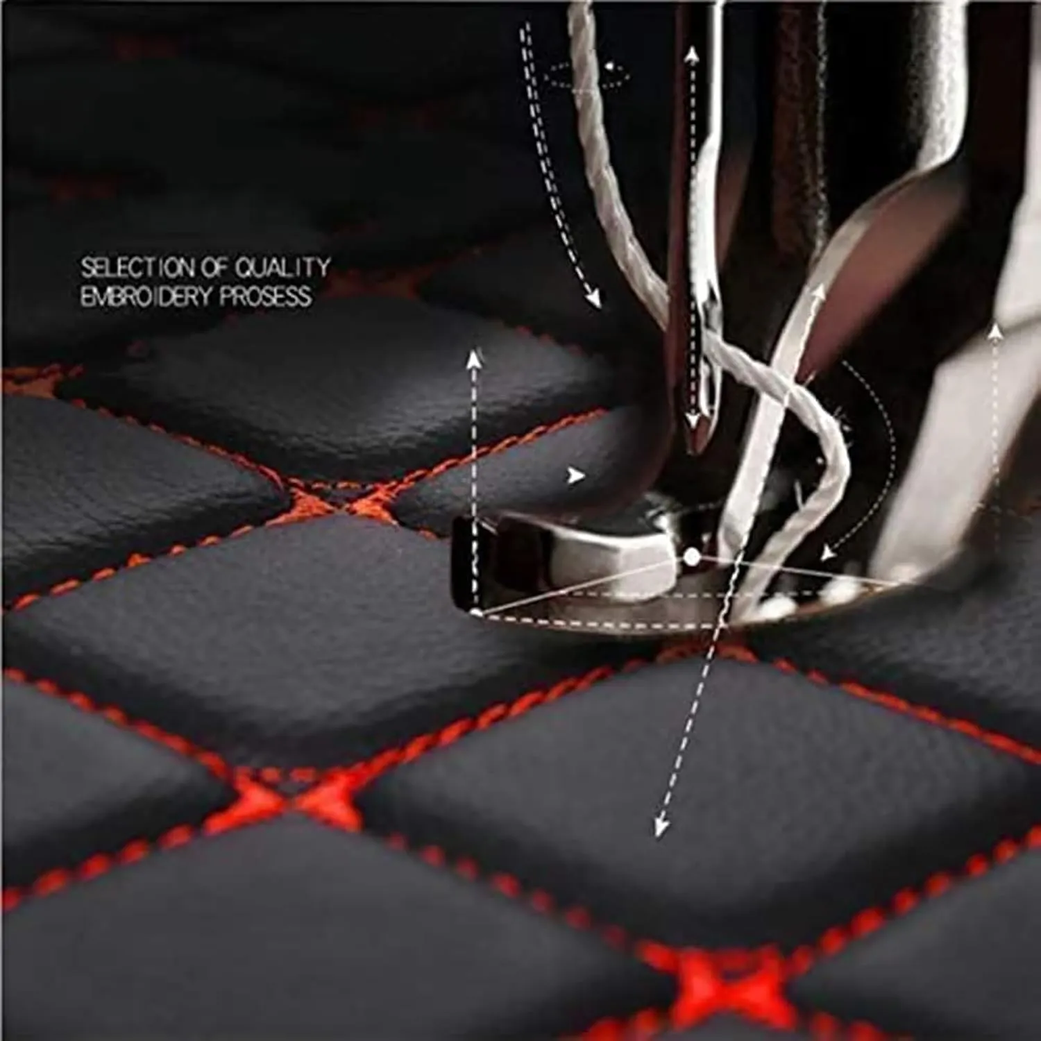 Car Leather Boot Liner Mats for Nissan Kicks 2017-2025, Custom Auto Rear Trunk Cargo Tray Protector Liners Anti-Scratch Non-Slip Luggage Carpets Interior Accessories,H/Red