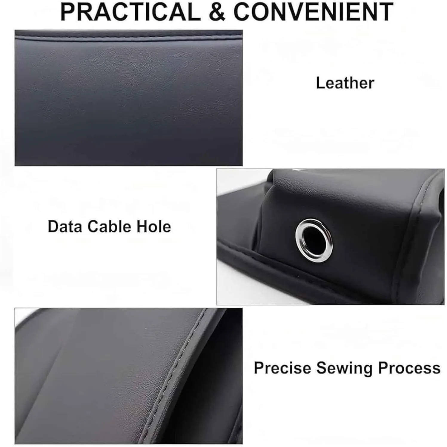 Car Leather Cup Holder Bag for M&azda 2Demio 2008~2014 Car Crevice Storage Box Car Clearance Bag with Cup Holder Car Accessories