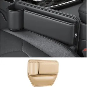 Car Leather Cup Holder Bag for M&azda 2Demio 2008~2014 Car Crevice Storage Box Car Clearance Bag with Cup Holder Car Accessories