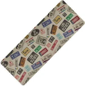 Car Number Plates Yoga Mat Print 1mm Thick Non Slip Fitness Exercise Mat with Carrying Bag,71" x 26" Exercise Workout Mat for Yoga Pilates Fitness Floor Exercises