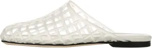 Caradise Jelly Shoes for Women Slip On Clear Mesh Flat Slides Closed Toe Jelly Sandals Mules Summer Slippers Clear Size 6