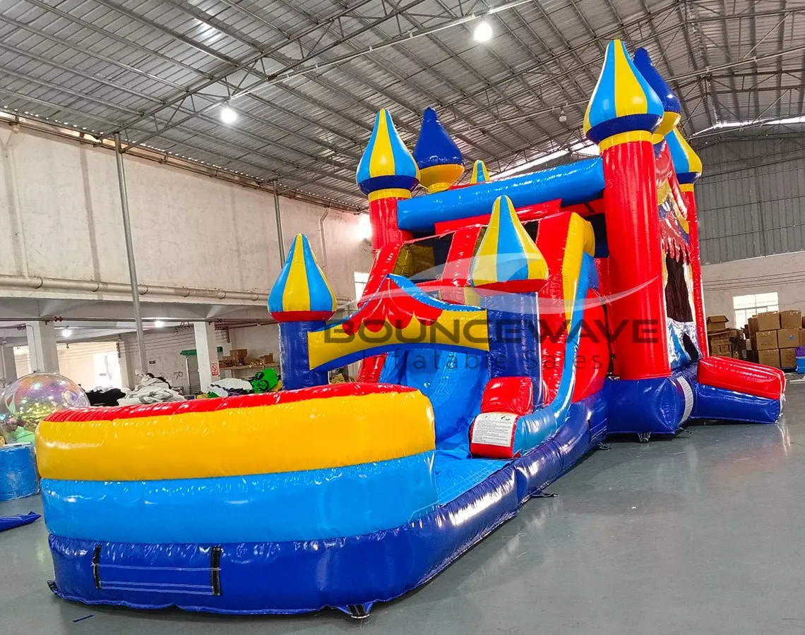 Carnival Dual Lane Bounce House with Slide (Wet/Dry)