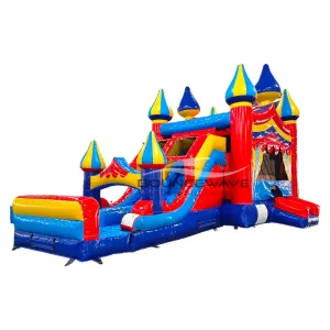 Carnival Dual Lane Bounce House with Slide (Wet/Dry)