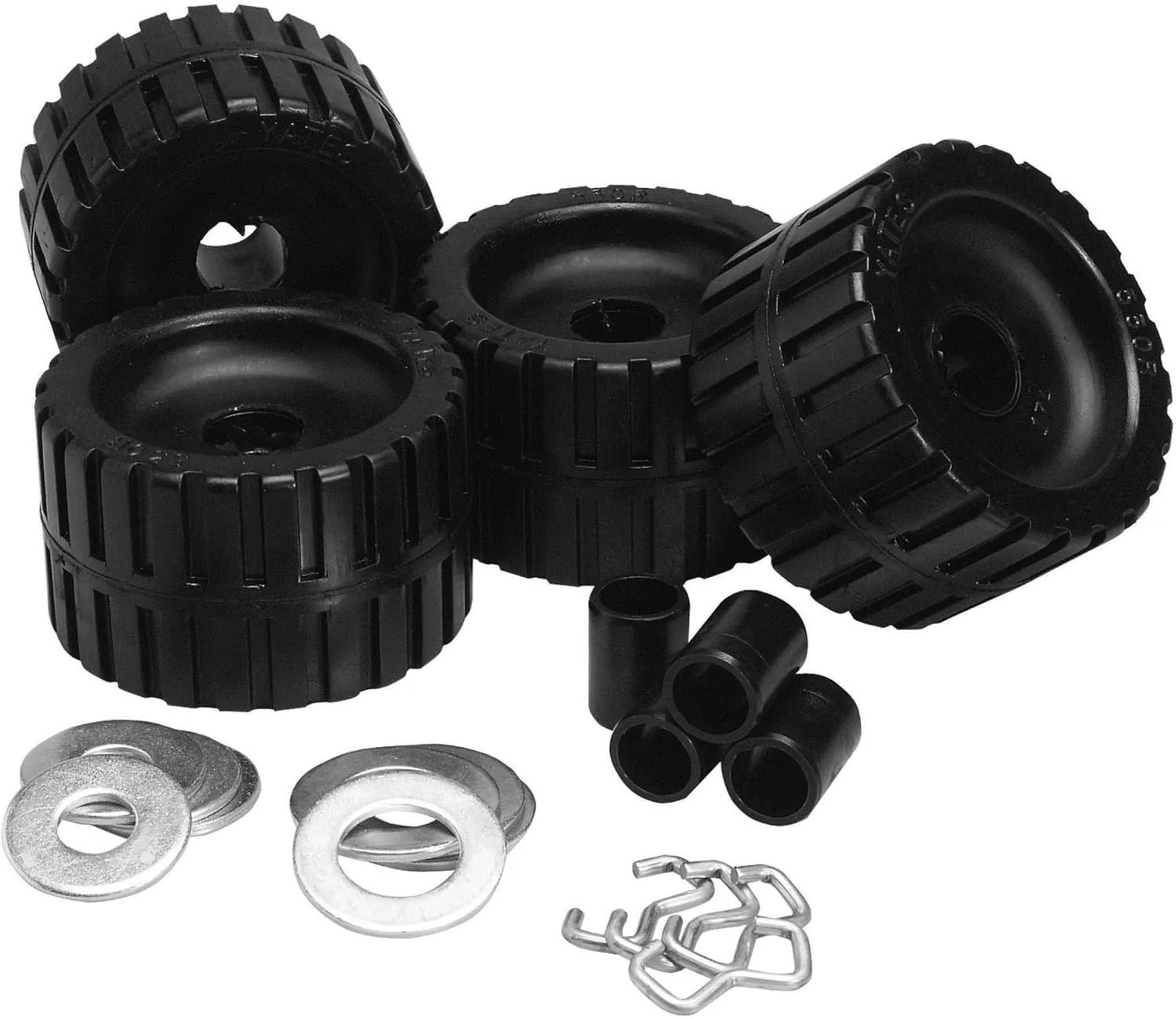 CE Smith - Ribbed Roller Kit - Sturdy Boat & Trailer Parts - Black