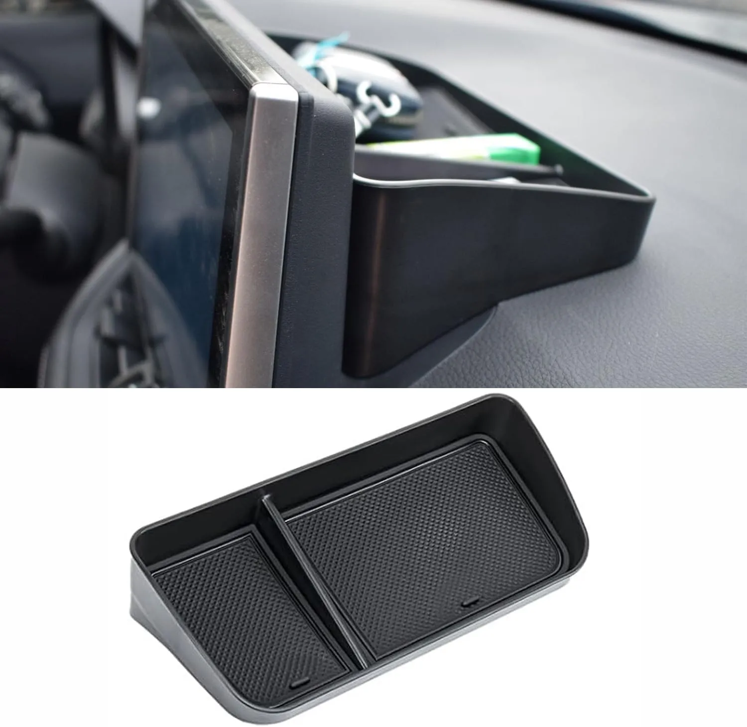 Center Console Dash Storage Tray Compatible with RAV4 2019-2022 2023 2024 Insert Storage Tray Secondary Interior Accessories-Not for New 10.5'' Multimedia Display