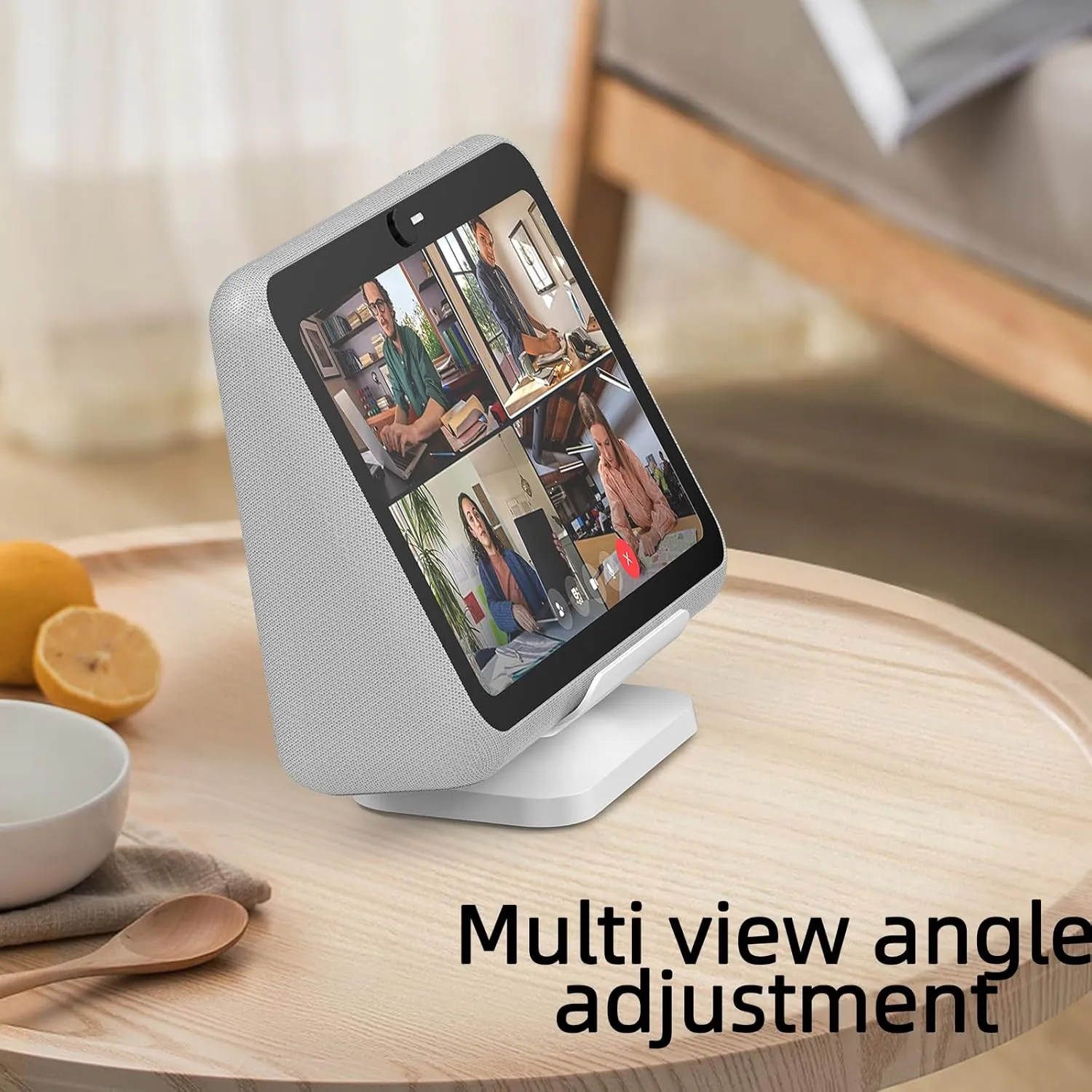 Charging Dock/Base for Meta Portal Go-Rotatable to Adjust The Angle Charging Stand for Facebook Portal Go Smart Video Calling for Office, Home with 45W PD Charging Adapter(White)
