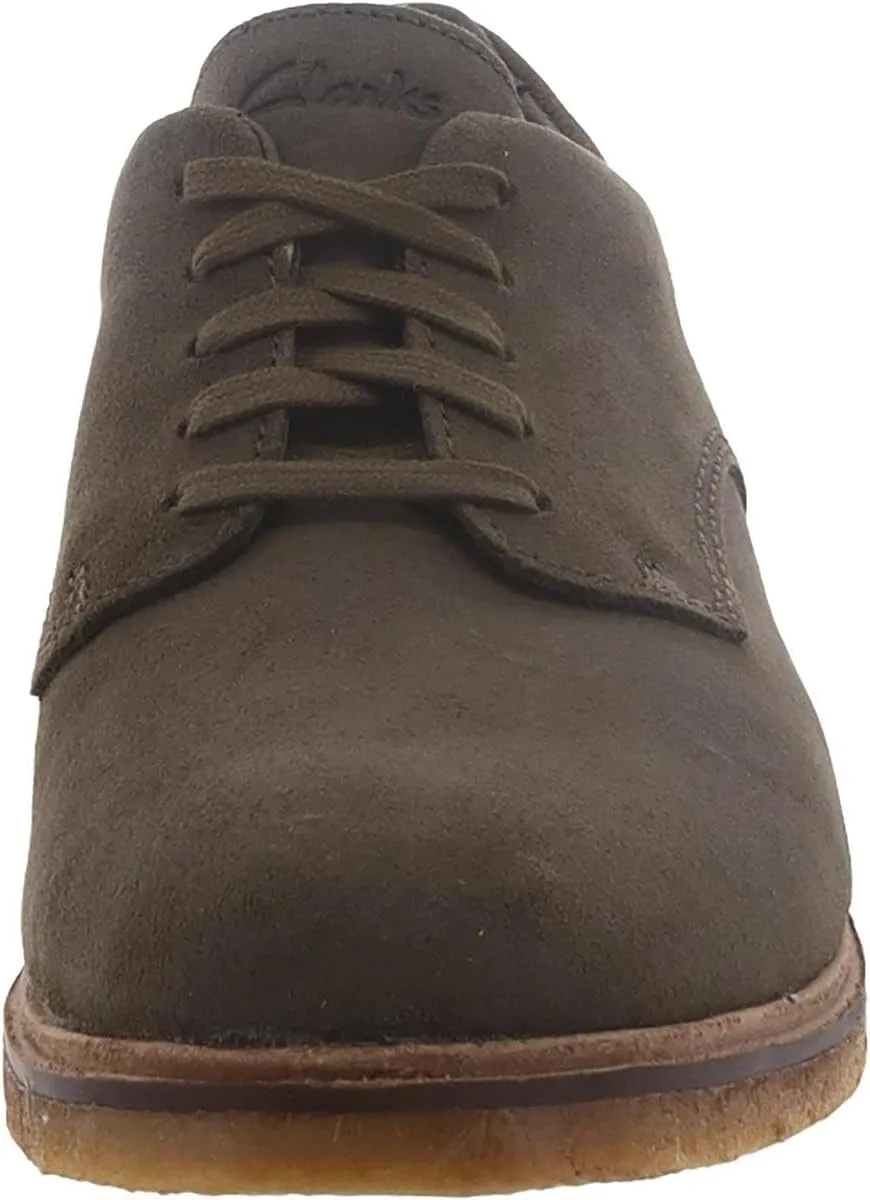 Clarks Mens Clarkdale Walk Suede Lace-Up Oxfords