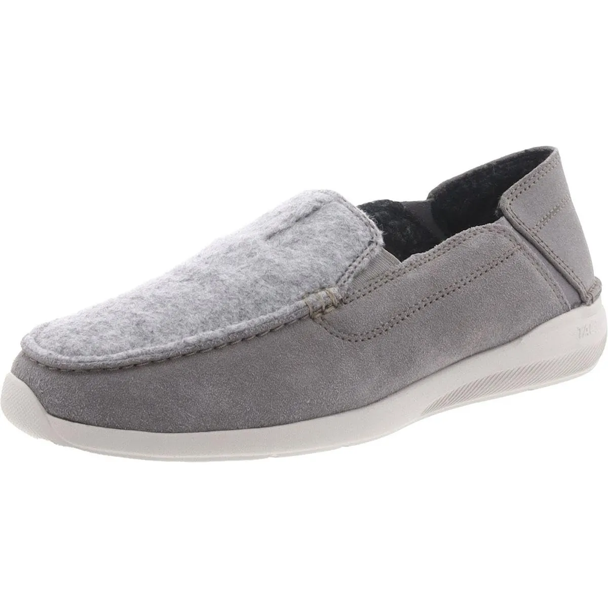 Clarks Men's Gorwin Step Loafer, Grey Suede, 13