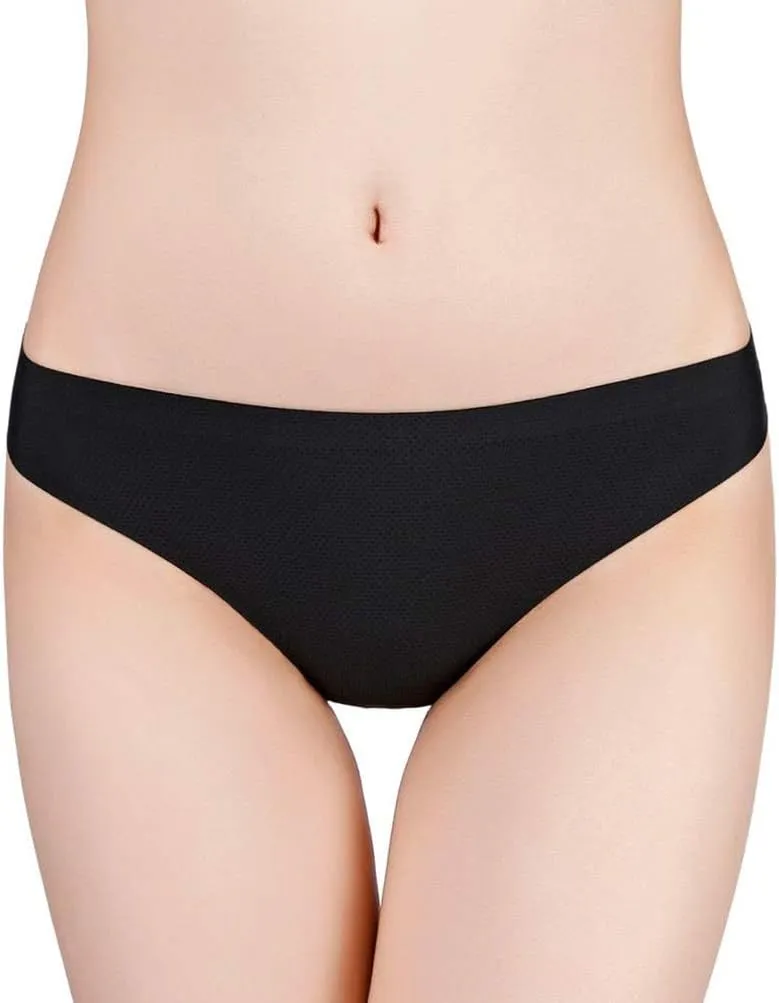 Closecret Lingerie Women 6 Pack Seamless Thongs Underwear Ice Silk Comfy G-string Panties
