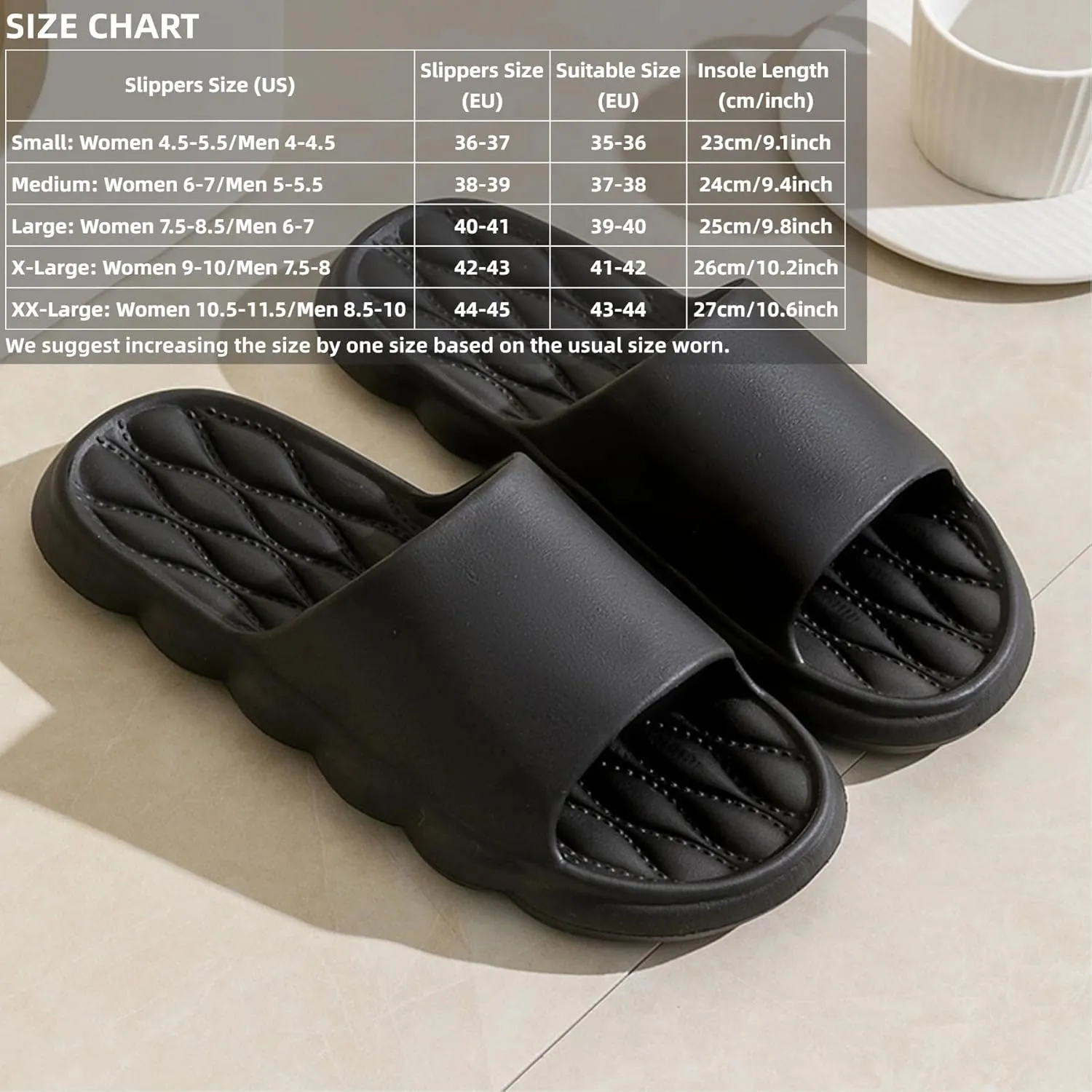 Cloud Slippers For Women and Men Comfort Lightweight Soft Pillow Slippers Bathroom Shower Cloud Slides Open Toe Platform Slide Sandals for Indoor Outdoor Shoes Beach Sandals Summer Shoes
