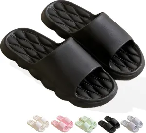 Cloud Slippers For Women and Men Comfort Lightweight Soft Pillow Slippers Bathroom Shower Cloud Slides Open Toe Platform Slide Sandals for Indoor Outdoor Shoes Beach Sandals Summer Shoes